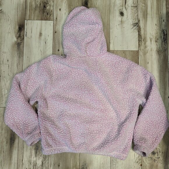 PacSun Sherpa Quarter Zip Pullover 100% Polyester Women Size Large - Picture 3 of 4